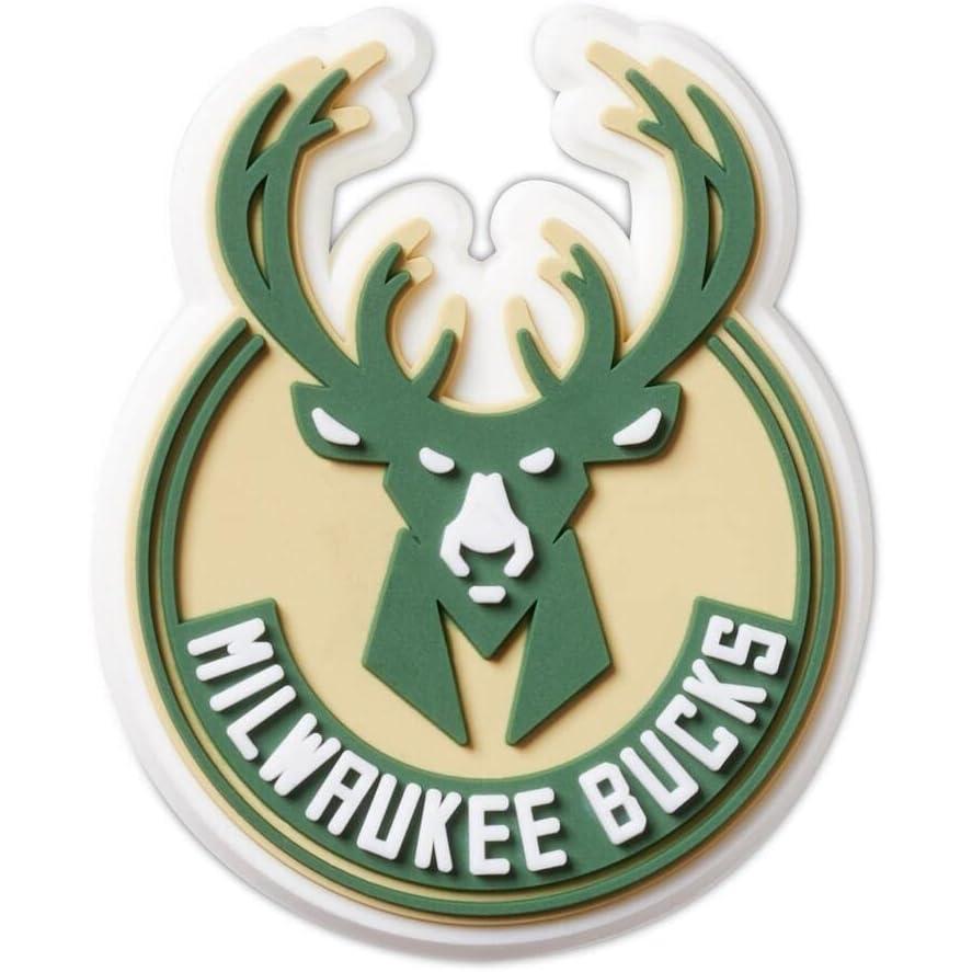 imageCrocs UnisexAdult Jibbitz Shoe Charms NBA Basketball Team Shoe Charm Singles Sports Charms for Boys and GirlsMilwaukee Bucks