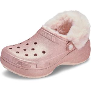 Crocs Womens Classic Lined Platform Clogs(Quartz Glitter)