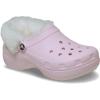 Crocs Womens Classic Lined Platform Clogs(Pink Milk Fuzzy)