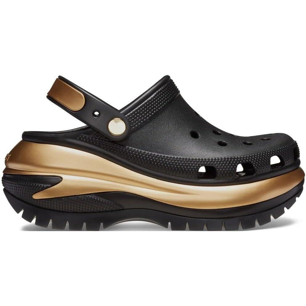 imageCrocs Unisex Adult Mega Crush ClogsBlackGold