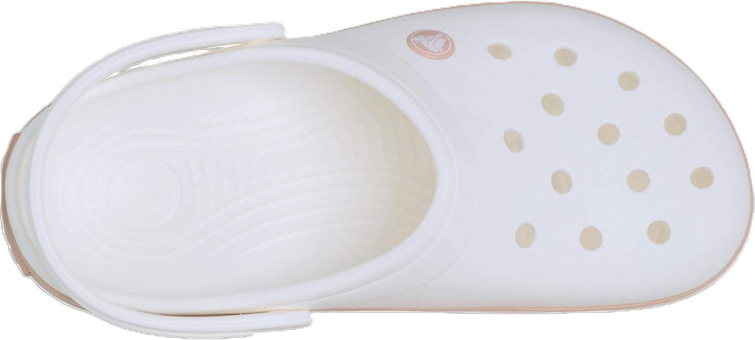 imageCrocs Unisex Adult Crocband ClogWhitePink Caramel