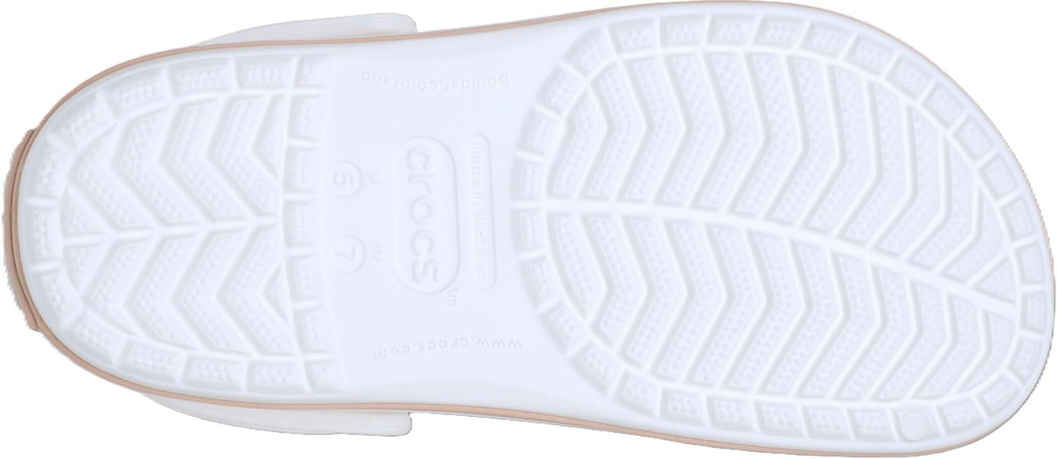 imageCrocs Unisex Adult Crocband ClogWhitePink Caramel