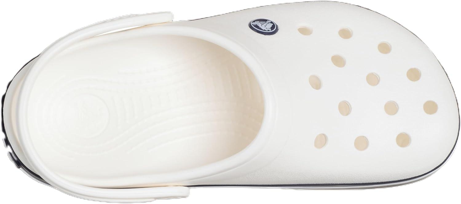 imageCrocs Unisex Adult Crocband ClogWhiteWhiteNavy