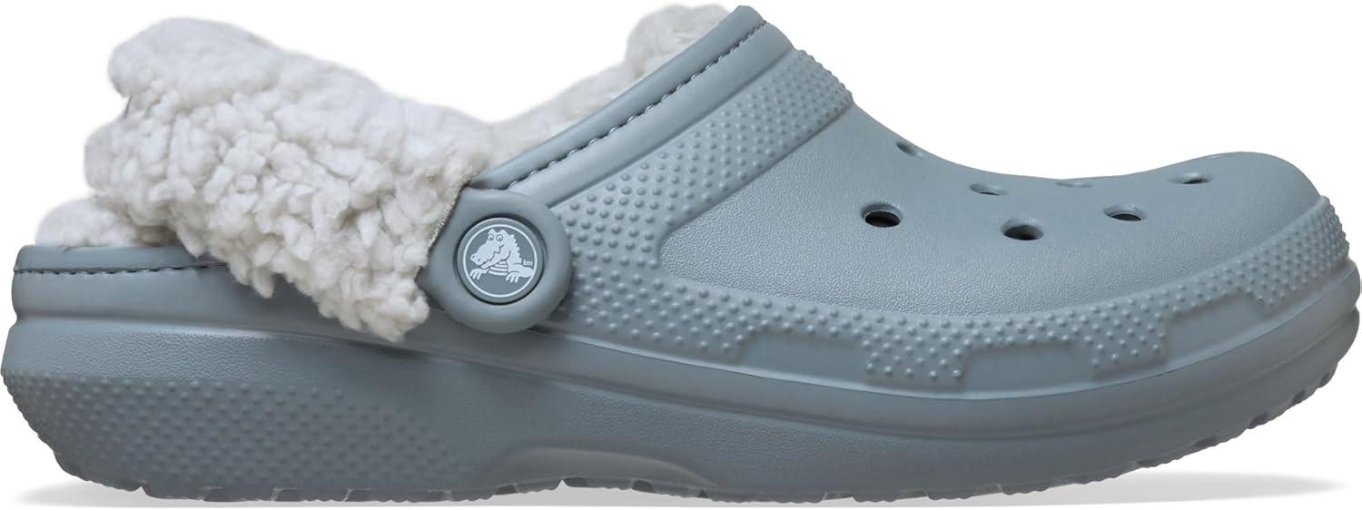 imageCrocs UnisexAdult Classic Fleece Lined Clogs Fuzzy Slippers for Women and MenConcrete