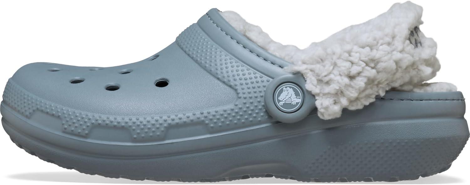 imageCrocs UnisexAdult Classic Fleece Lined Clogs Fuzzy Slippers for Women and MenConcrete