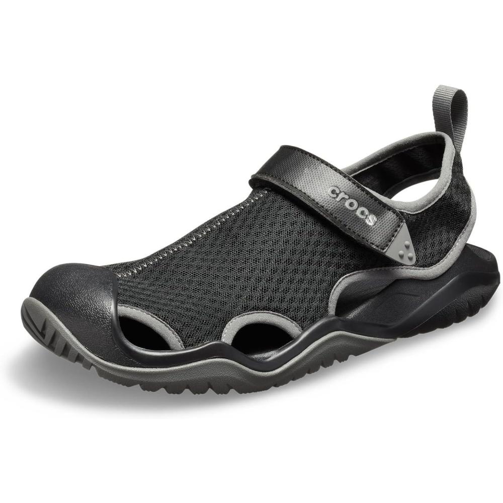 imageCrocs Mens Swiftwater Mesh Deck SandalsBlack