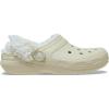 Crocs Unisex-Adult Classic Fleece Lined Clogs, Fuzzy Slippers for Women and Men(Bone)