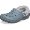 Crocs Unisex-Adult Classic Fleece Lined Clogs, Fuzzy Slippers for Women and Men(Concrete)
