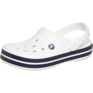 Crocs Unisex Adult Crocband Clog(White/White/Navy)