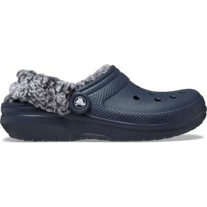 Crocs Unisex-Adult Classic Fleece Lined Clogs, Fuzzy Slippers for Women and Men(Navy)