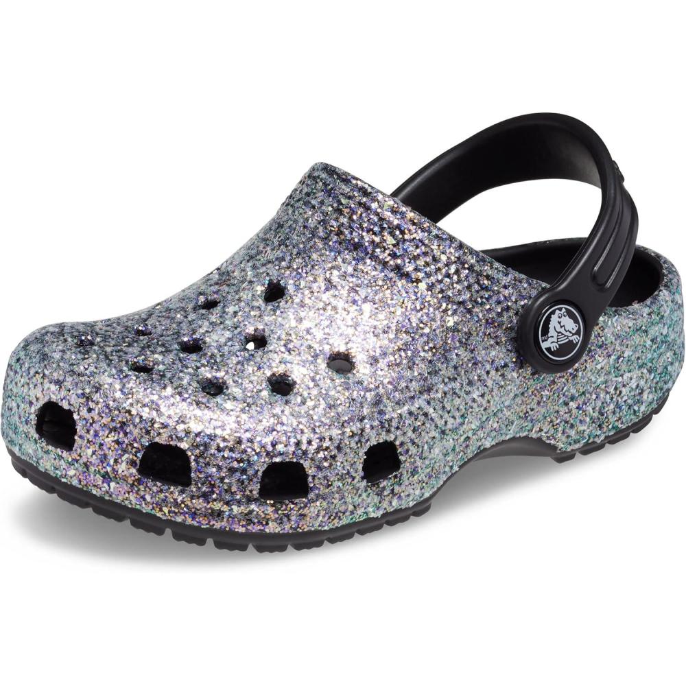 imageCrocs Kids Classic Glitter ClogBlackMulti