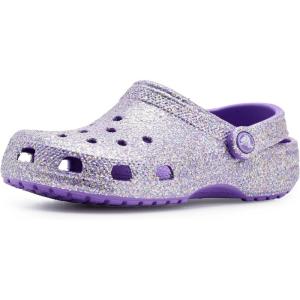Crocs Kids’ Classic Glitter Clog(Purple)