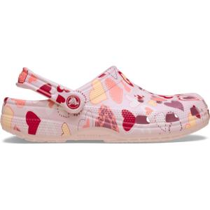 Crocs Unisex-Child Classic Graphic Clog(Pink Milk/Hearts)