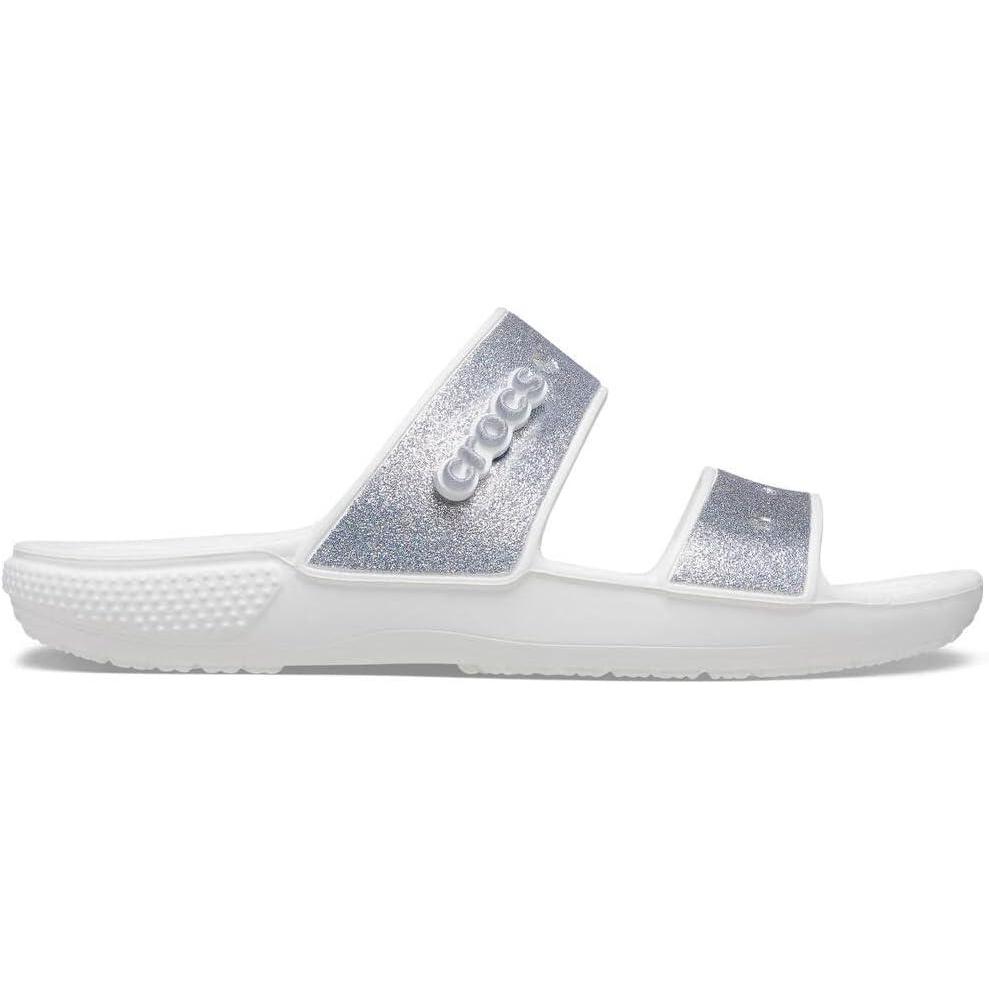 imageCrocs Unisex Adult Classic Twostrap Slide SandalsMultiGlitter Unicorn