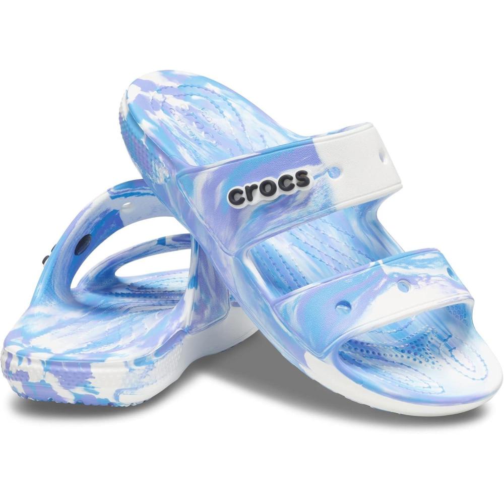 imageCrocs Unisex Adult Classic Twostrap Slide SandalsWhiteOxygen