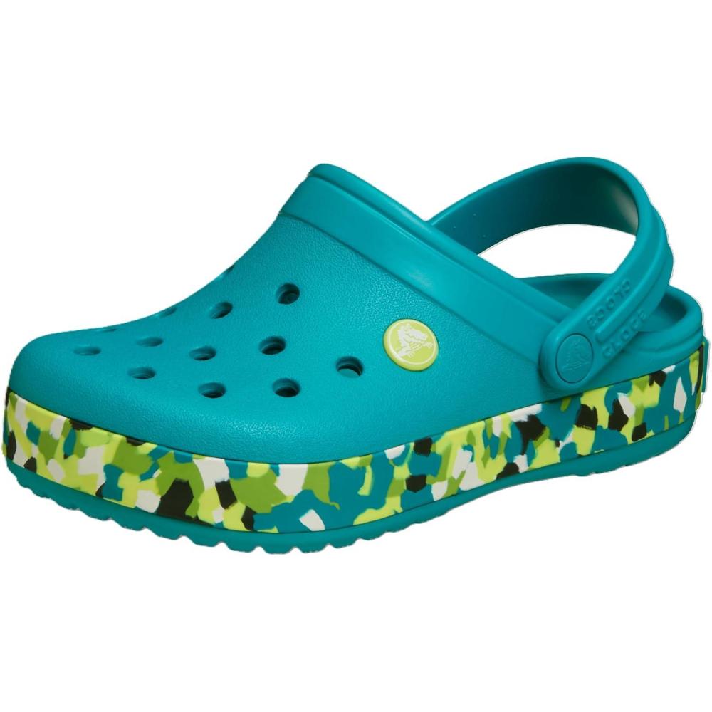 imageCrocs Unisex Child Crocband ClogsGlow ConfettiTurbo Teal