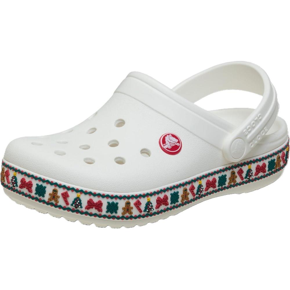 imageCrocs Unisex Child Crocband ClogsWhite Holiday