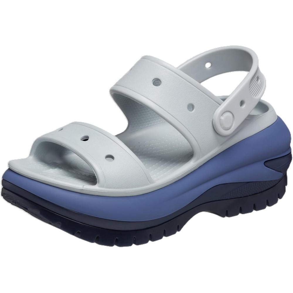imageCrocs Unisex Classic Mega Crush Platform Sandals WedgeMirageMulti