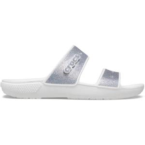 Crocs Unisex Adult Classic Two-strap Slide Sandals(Multi/Glitter Unicorn)