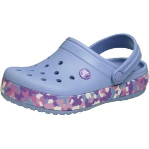 Crocs Unisex Child Crocband Clogs(Glow Confetti/Blue Haze)