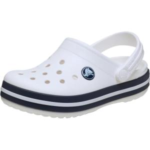 Crocs Unisex Child Crocband Clogs(White/Navy)