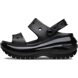 Crocs Unisex Classic Mega Crush Platform Sandals Wedge(Black)