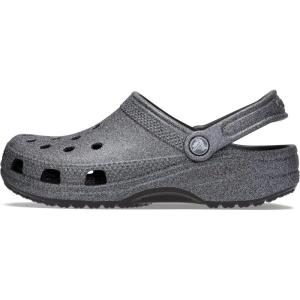 Crocs Unisex-Adult Classic Glitter Clogs(Black/Glitter Rainbow)