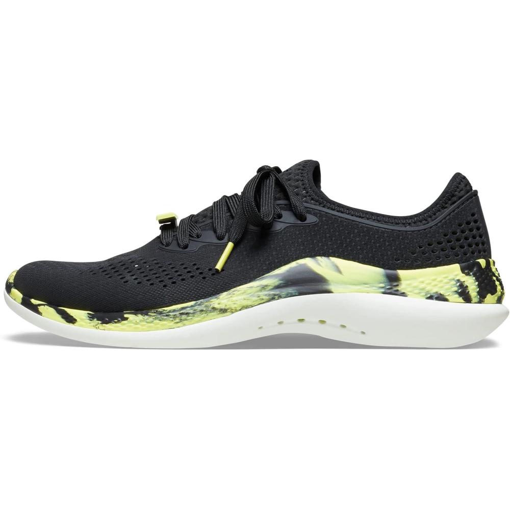 imageCrocs Mens LiteRide PacerBlackCitrus Marbled Tiedye