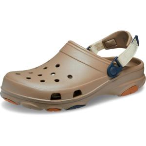 Crocs Unisex-Adult All Terrain Clogs with Adjustable Heel Strap(Khaki/Multi)