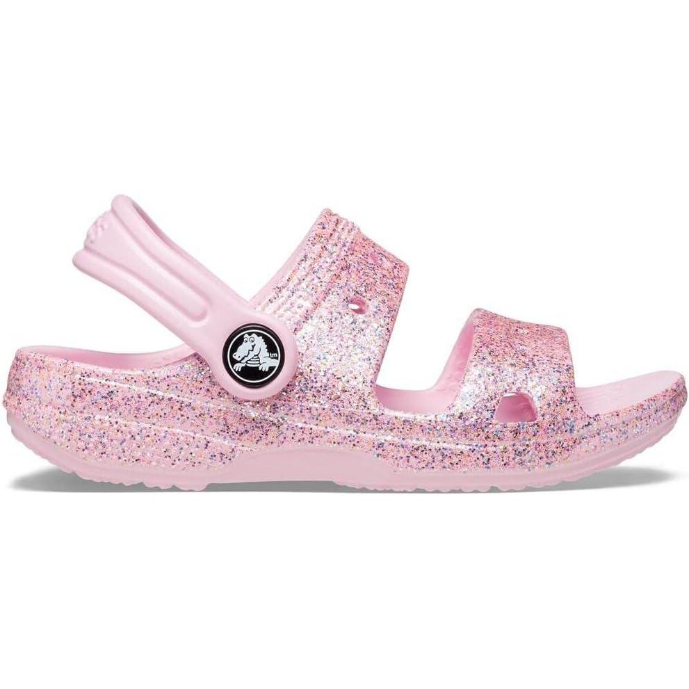 imageCrocs Kids Classic Sandal Toddler Sandals for Toddlers Synthetic Upper Thermoplastic Upper and LiningRainbow Glitter