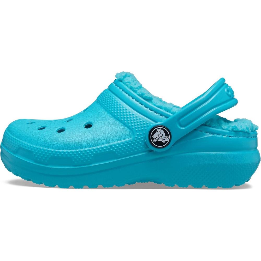 imageCrocs Kids Classic Tie Dye Lined ClogDigital Aqua