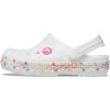 Crocs Unisex-Child Crocband Rainbow Band Clogs(White/Multi)