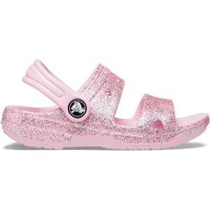 Crocs Kids Classic Sandal (Toddler) – Sandals for Toddlers – Synthetic Upper – Thermoplastic Upper and Lining(Rainbow Glitter)
