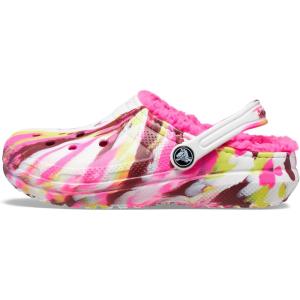 Crocs Kids’ Classic Tie Dye Lined Clog(Electric Pink/Multi)