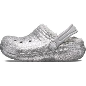 Crocs Kids’ Classic Tie Dye Lined Clog(Silver/Silver)