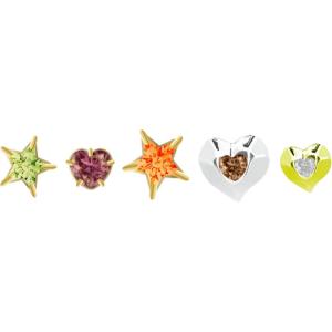 Crocs unisex-adult Jibbitz Elevated(Meta Stars and Hearts)