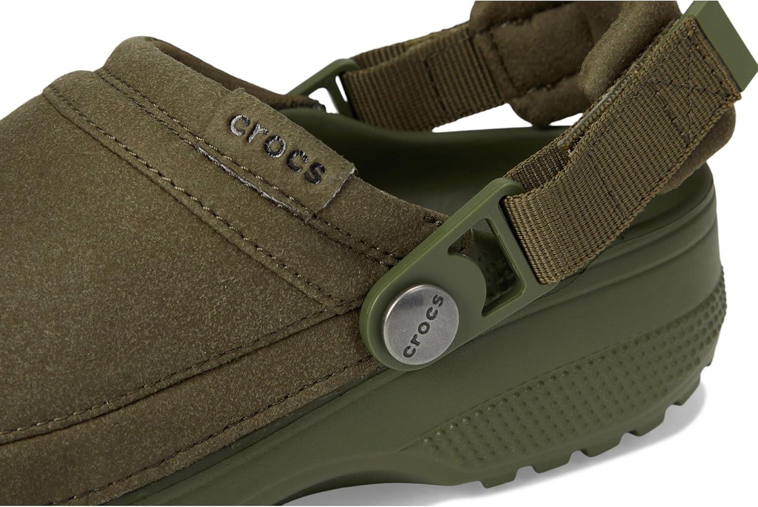 image:imageCrocs Womens Classic Crafted Canvas ClogsArmy Green Suede