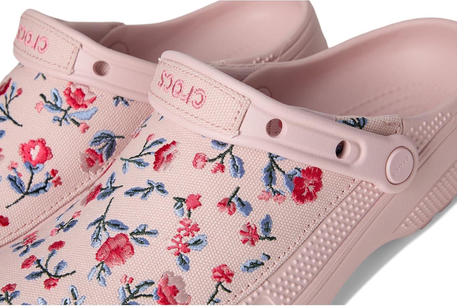 image:imageCrocs Womens Classic Crafted Canvas ClogsFloral Cotton Candy