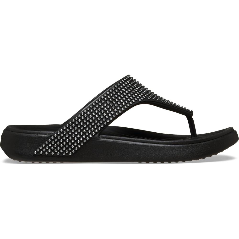 image:imageCrocs Womens Getaway Triangle Flip FlopsBlack Gems