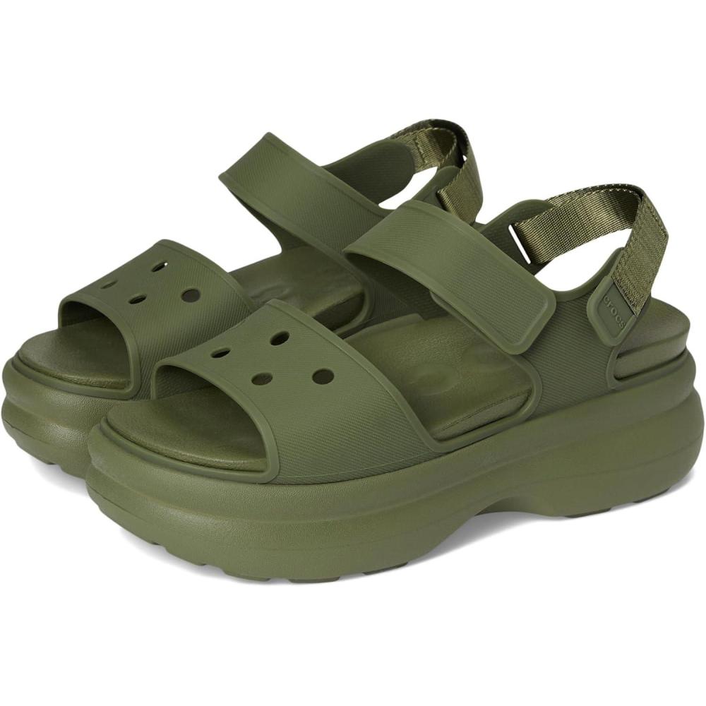 image:imageCrocs Womens Soho Y Strap SandalsArmy Green