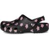 Crocs Unisex-Adult Classic Graphic Clogs(Black/Flowers)