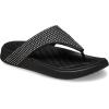 Crocs Women’s Getaway Triangle Flip Flops(Black Gems)