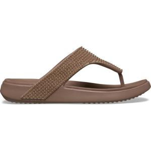 Crocs Women’s Getaway Triangle Flip Flops(Latte Gems)