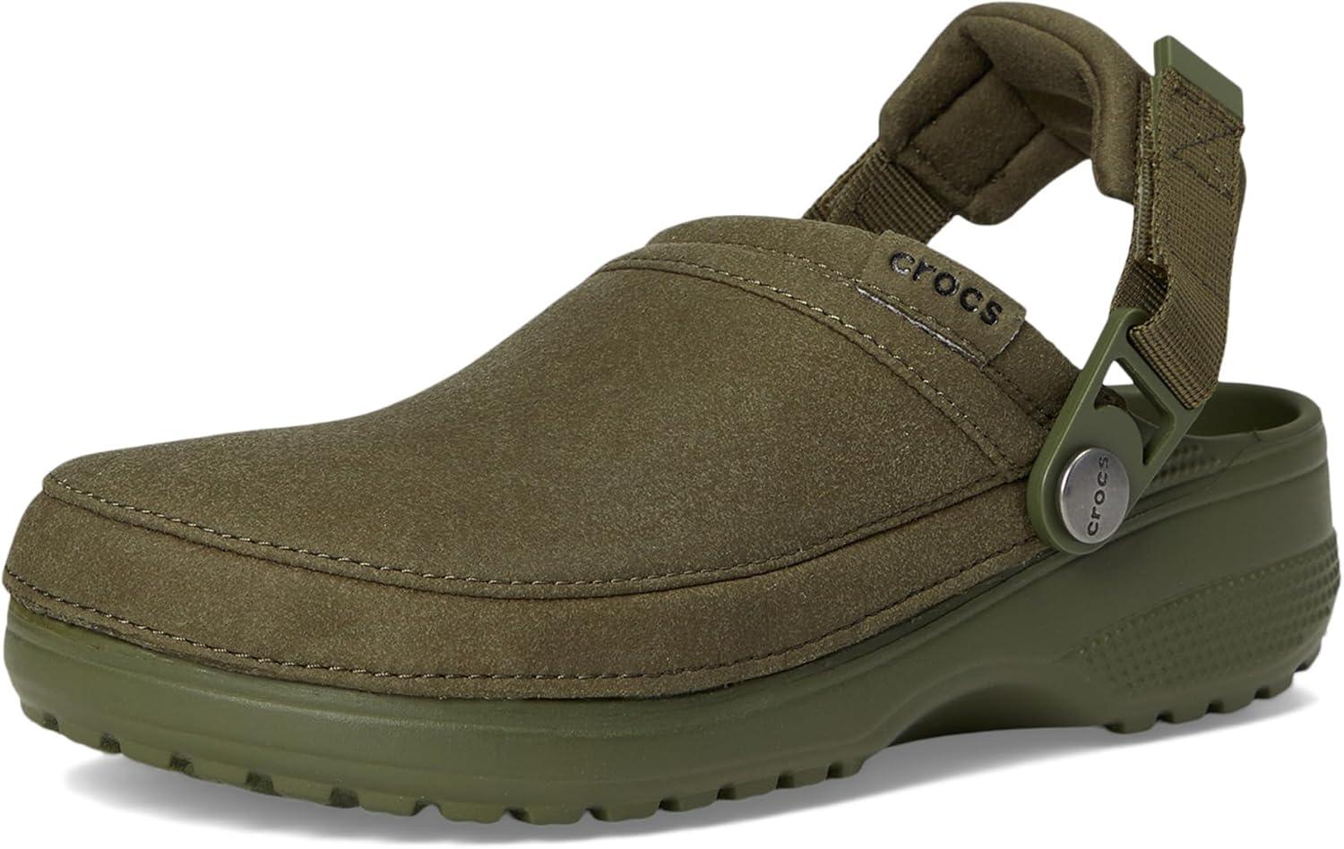 image:imageCrocs UnisexAdult Classic Crafted Canvas Clogs for Men and WomenArmy Green Suede