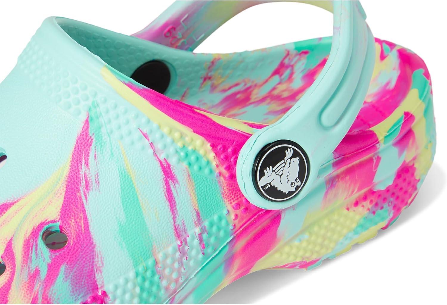 image:imageCrocs UnisexChild Classic Watercolor Marbled Clog KAquamarineMulti