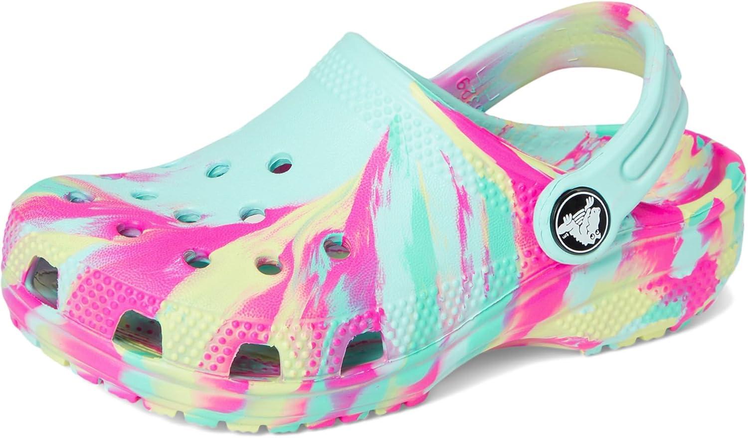 image:imageCrocs UnisexChild Classic Watercolor Marbled Clog KAquamarineMulti