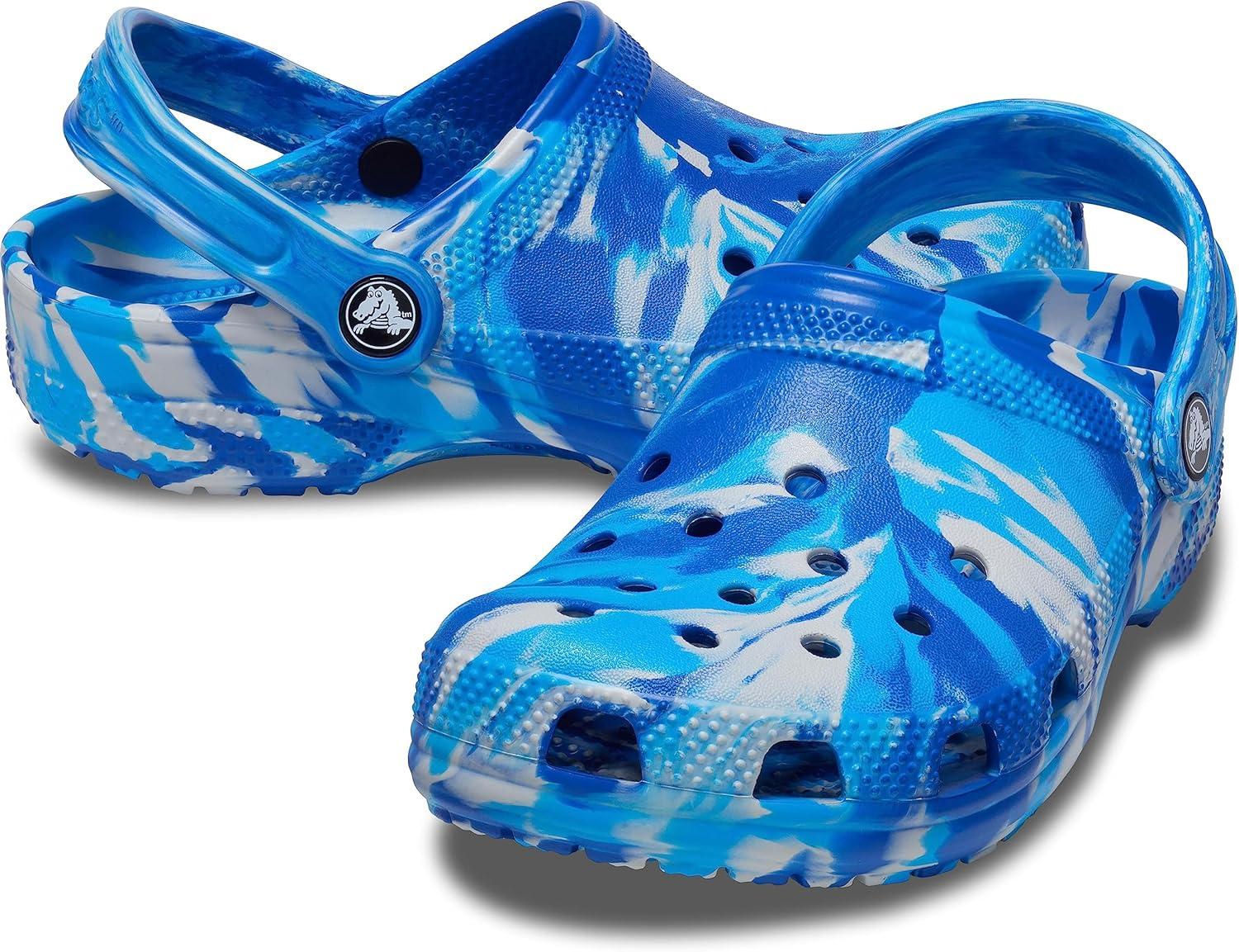 image:imageCrocs UnisexChild Classic Watercolor Marbled Clog KBlue BoltMulti