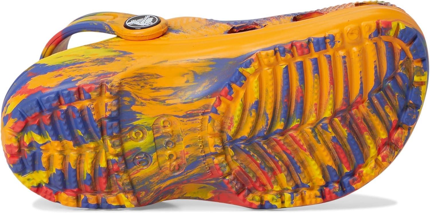 image:imageCrocs UnisexChild Classic Watercolor Marbled Clog KOrange ZingMulti