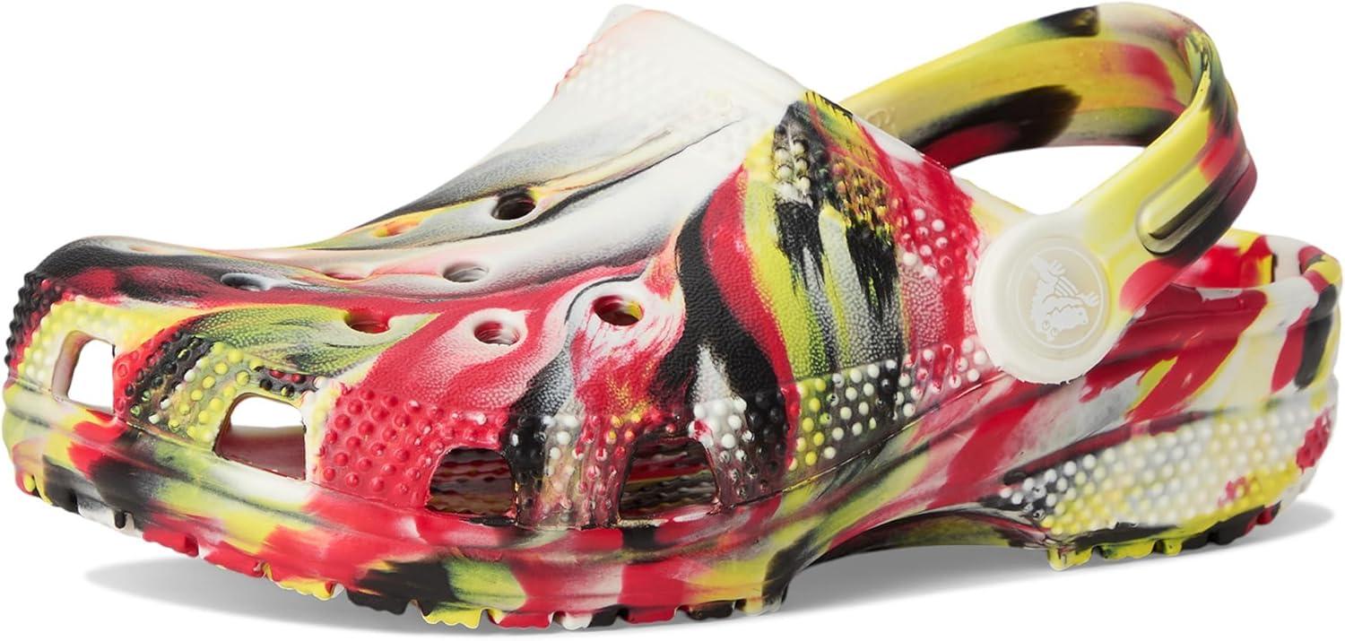 image:imageCrocs UnisexChild Classic Watercolor Marbled Clog KVarsity RedMulti