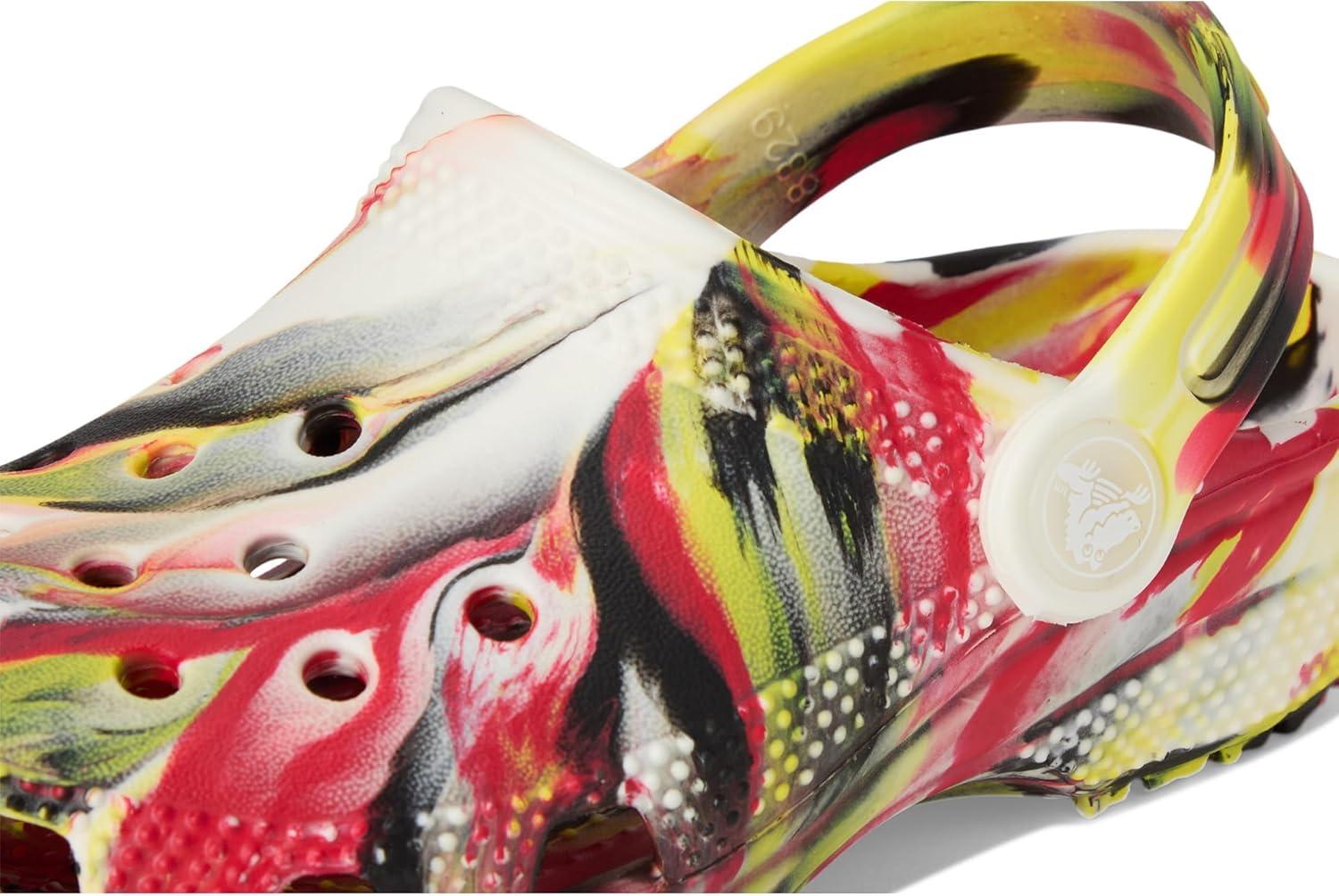 image:imageCrocs UnisexChild Classic Watercolor Marbled Clog KVarsity RedMulti
